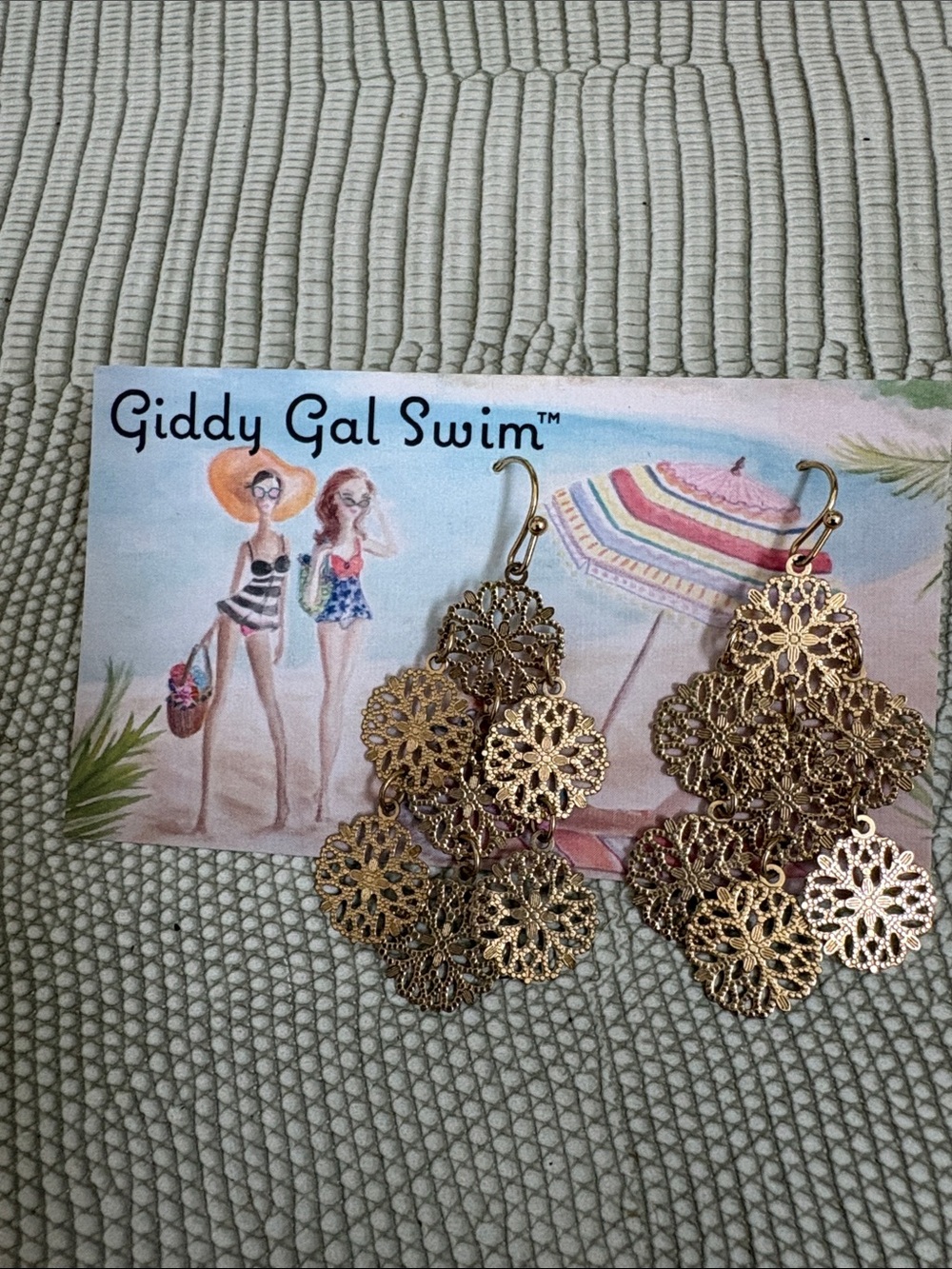 Gold Filigree Dangle Earrings